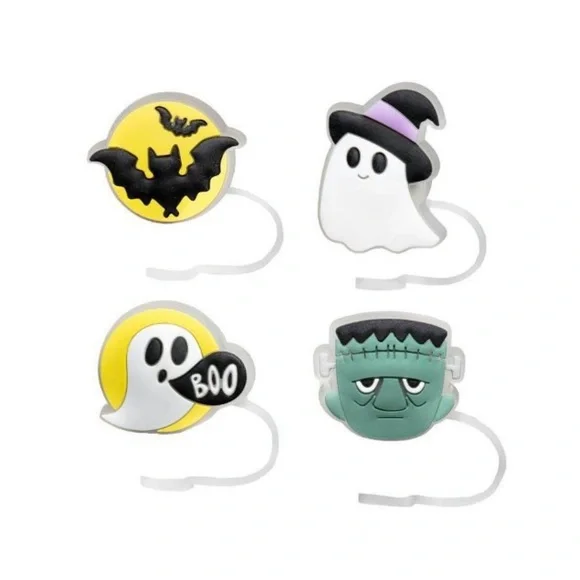 Char Charms 4 pack light up Halloween Straw Toppers - Picture 3 of 5